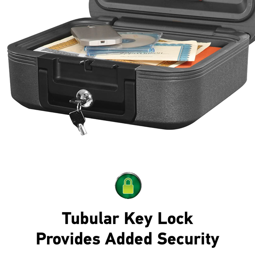 SentrySafe Fireproof and Waterproof Safe Box with Key Lock, Fire and Water Chest Safe for Home, 0.28 Cubic Feet, 6.6 x 15.4 x 14.3 Inches, CFW20201, Dark Grey 🍁 All In One Marketplace Canada