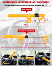Tevlaphee Steering Wheel Lock Anti-Theft Car Device Heavy Duty Security Car Lock Antitheft Locking Devices Great Deterrent Adjustable Car Wheel Lock Anti Theft for Vehicle Truck with 3 Keys(Yellow) 🍁 All In One Marketplace Canada