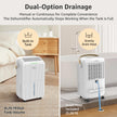 Dehumidifier for Basement with Drain Hose Max 34 Pints, KNKA 2500 Sq.Ft Dehumidifiers for Home, Large Room, Bathroom, Three Operation Modes, Intelligent Humidity Control, Dry Clothes, 24HR Timer 🍁 All In One Marketplace Canada
