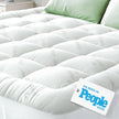 Bamboo Mattress Topper King Size - Thick Cooling Breathable Pillow Top Mattress Pad for Back Pain Relief - Deep Pocket Topper Fits 8-20 Inches (78x80 Inches, White) 🍁 All In One Marketplace Canada