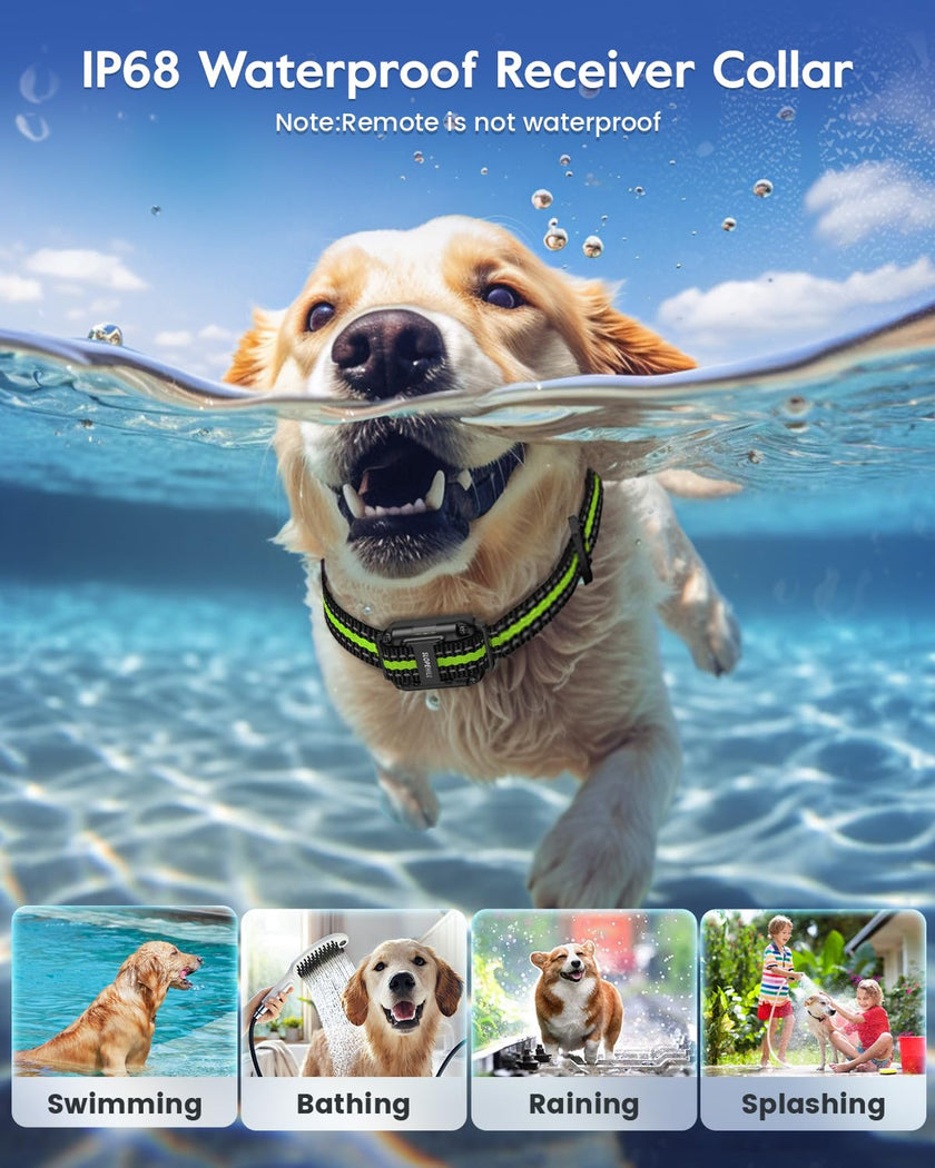 SLOPEHILL Dog Training Collar with Remote,4200Ft Electronic Shock Collars,Waterproof E-Collar Featuring Beep,Vibration,Shock,Light and Keypad Lock Mode,fit for Small Medium Large Dogs (Green) 🍁 All In One Marketplace Canada