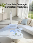 DREO Tower Fan 42 Inch, Cruiser Pro T1 Quiet Oscillating Bladeless Fan with Remote, 6 Speeds, 4 Modes, LED Display, 12H Timer, White Floor Standing Fan Powerful for Indoor Home Bedroom Office Room 🍁 All In One Marketplace Canada
