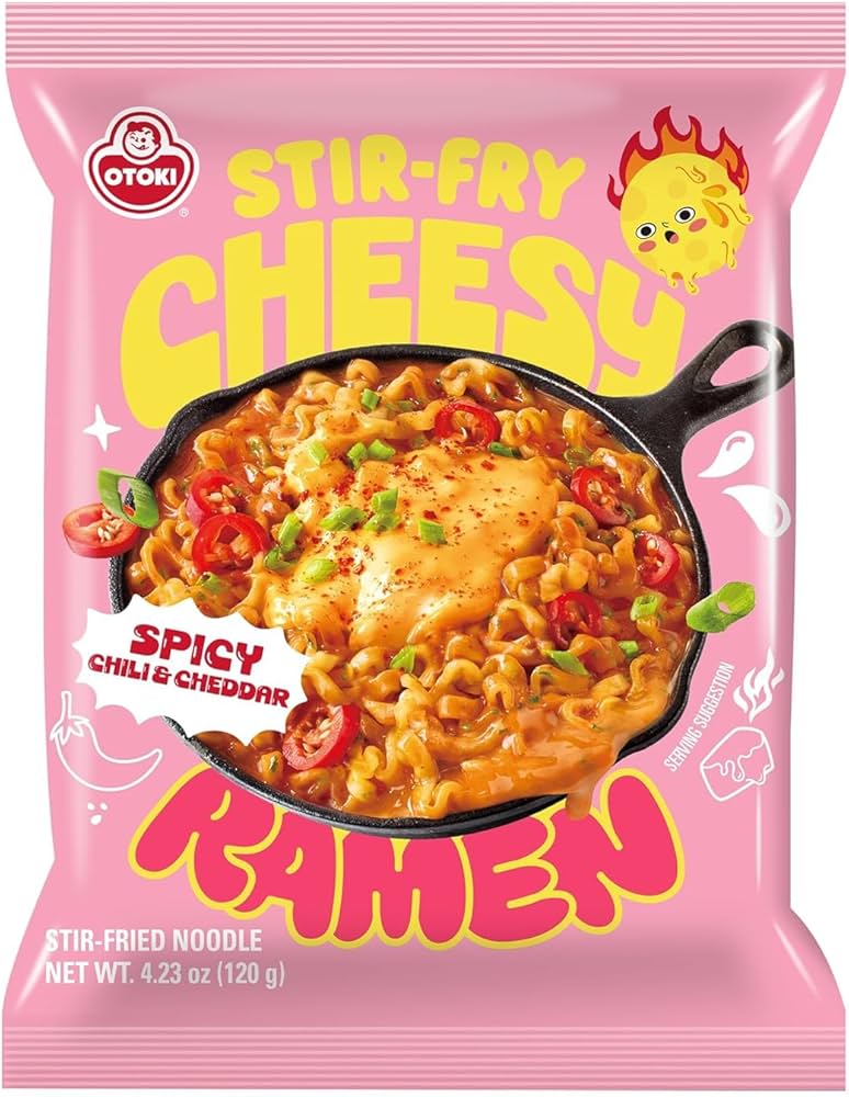 Ottogi Cheesy Stir-Fry Spicy Chili & Cheddar Ramen