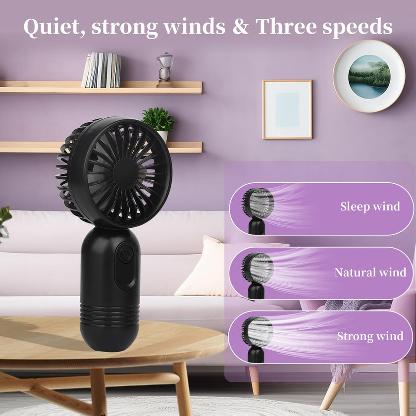 Ackdine Mini Portable Fan - Handheld Fan, 3 Pack USB Rechargeable Personal Fan, Battery Operated Lightweight Small Makeup/Pocket Fan with 3 Speeds For Stylish Girl Boys Women Men Office Outdoor Travel 🍁 All In One Marketplace Canada