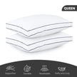 Utopia Bedding Bed Pillows for Sleeping Queen Size (Navy Hem), Set of 2, Cooling Hotel Quality, Gusseted Pillow for Back, Stomach or Side Sleepers 🍁 All In One Marketplace Canada