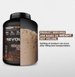 Revolution Nutrition, High Whey, Protein Powder 6LB, Whey Protein, Gluten Free, 25g of Protein Per Scoop, 2.7kg, 73 Servings (Chocolate Cake, 6 Pound) 🍁 All In One Marketplace Canada