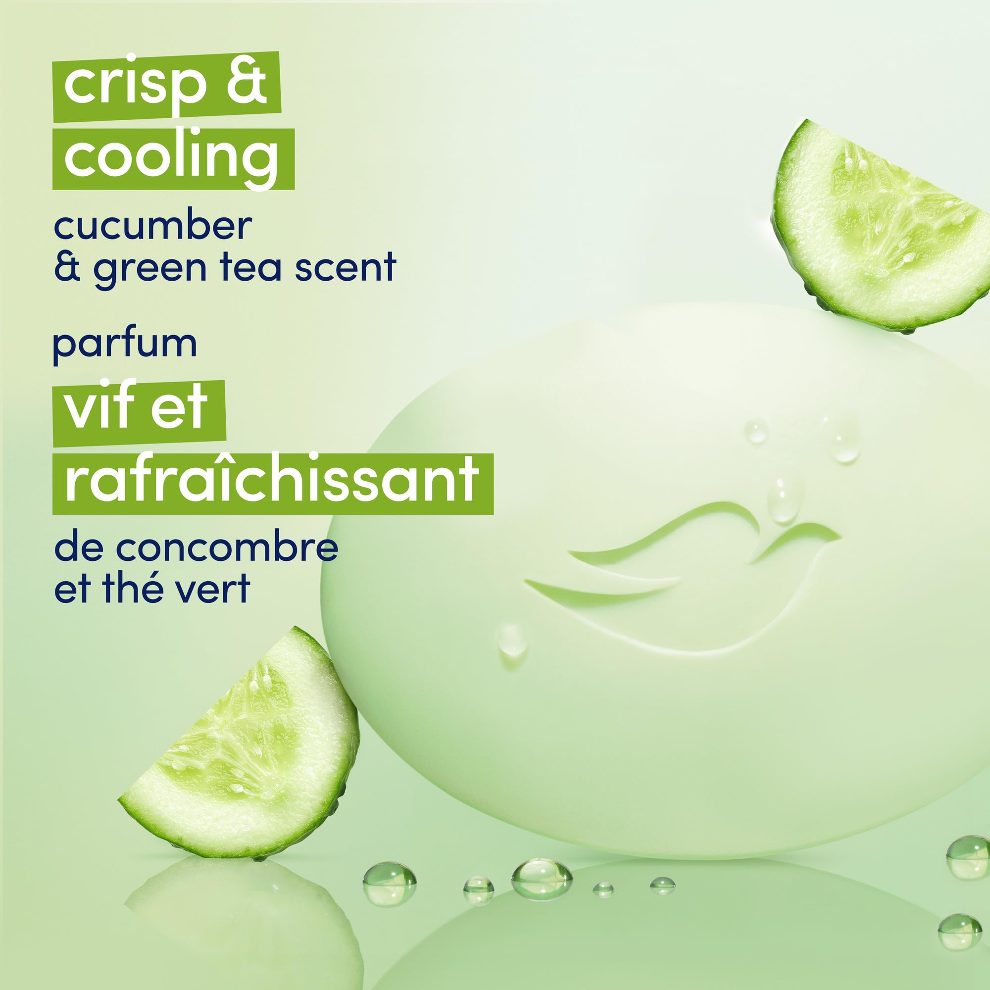 Dove Cool Moisture Beauty Bar Soap Cucumber Green Tea Scent, 106g, 12 Bars 🍁 All In One Marketplace Canada