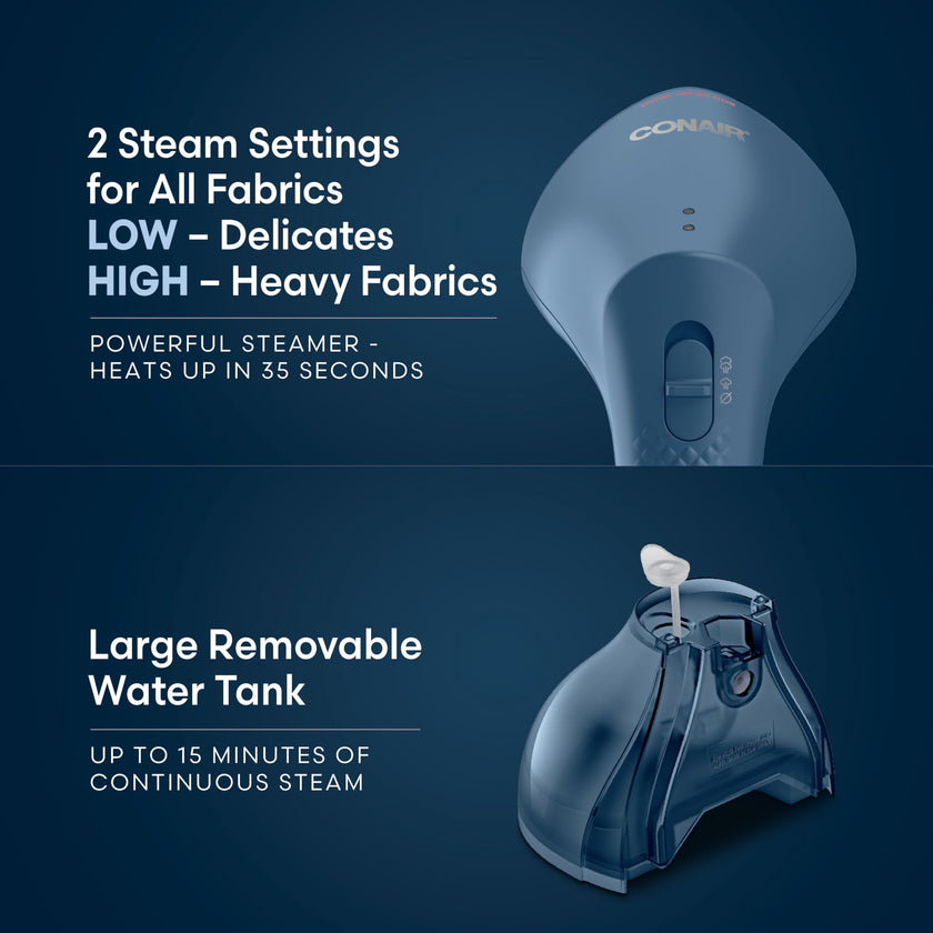 Conair Handheld Fabric Steamer for Clothes, Portable Handheld Design, 1200 watts, Strong Penetrating Steam, 35-second heat-up 🍁 All In One Marketplace Canada