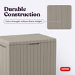 Keter City 30 Gallon Resin Outdoor Storage Box and Patio Furniture Side Table for Pool and Garden Accessories, Beige 🍁 All In One Marketplace Canada