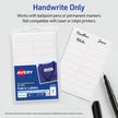 AVERY No Iron Clothing Labels, Washer & Dryer Safe, Writable Fabric Labels, 54 Labels, 1 Pack (40720), White, 1/2