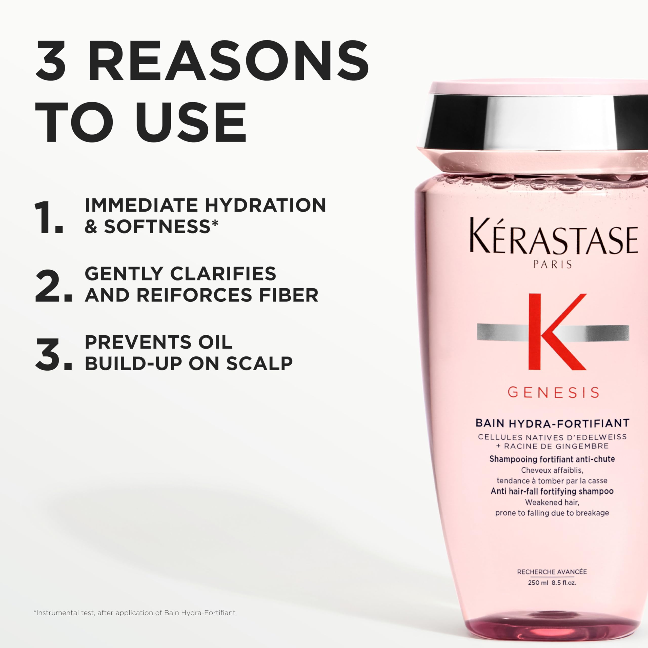 Kérastase Genesis Shampoo, Hydra-Fortifiant Shampoo, Anti-Breakage & Strengthening For Weak or Damaged Hair, Hydrates Hair, Silicone Free, For Fine or Oily Hair 🍁 All In One Marketplace Canada