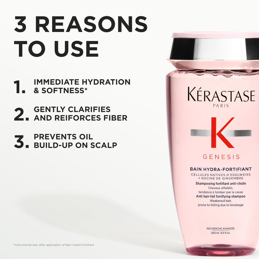 Kérastase Genesis Shampoo, Hydra-Fortifiant Shampoo, Anti-Breakage & Strengthening For Weak or Damaged Hair, Hydrates Hair, Silicone Free, For Fine or Oily Hair 🍁 All In One Marketplace Canada