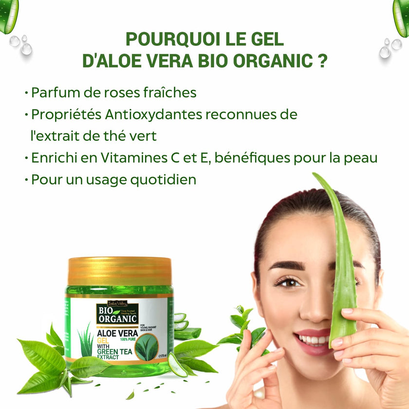 Indus Valley 100% Pure Aloe Vera Gel with Vitamin C & E for Skin & Hair | Non-Sticky Natural Aloe vera Gel - Soothes & Face Moisturizes, Irritated Skin Caused by Sunburn, Rashes (175Ml) 🍁 All In One Marketplace Canada