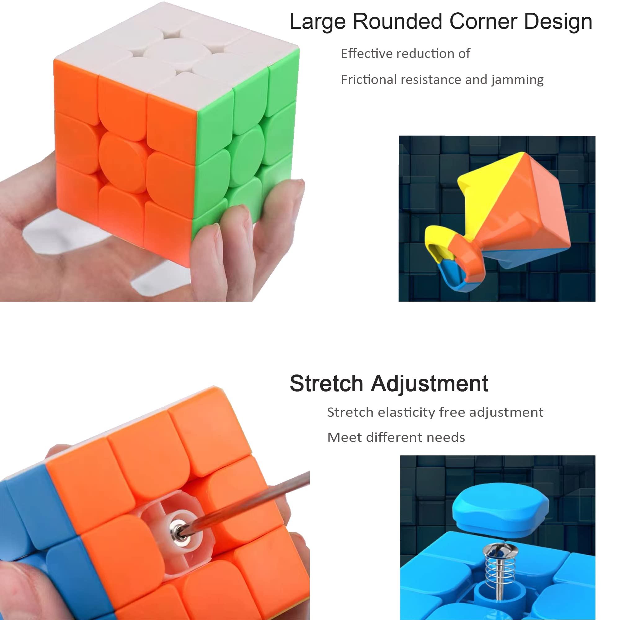 TWSTYFAL Speed Cube 3x3x3 Magic Cube Puzzles Fidget Toys, Fast Smooth Turning Ultra Durable Colour-Matching Puzzle, Classic Problem-Solving Cube with Gift, Exercise Brain and Hands-on Skills, Relief 🍁 All In One Marketplace Canada