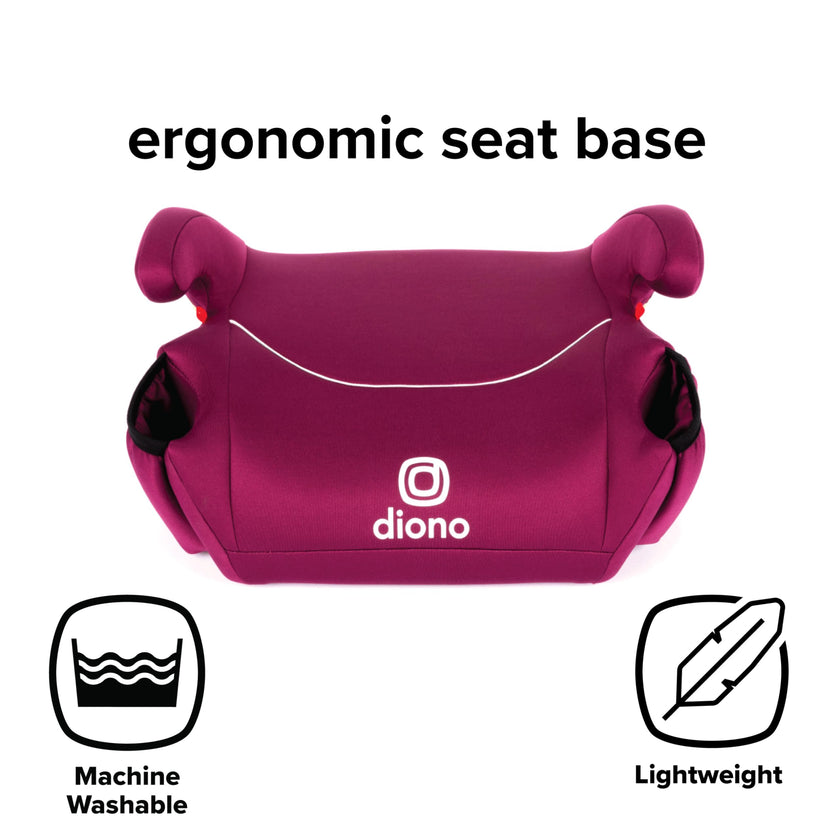 Diono Solana 2022, No Latch, Pack of 2 Backless Booster Car Seats, Lightweight, Machine Washable Covers, Cup Holders, Pink 🍁 All In One Marketplace Canada