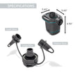 Intex Quick-Fill Ac Electric Air Pump, 110-120V, Max. Air Flow 21.2Cfm, Black 🍁 All In One Marketplace Canada