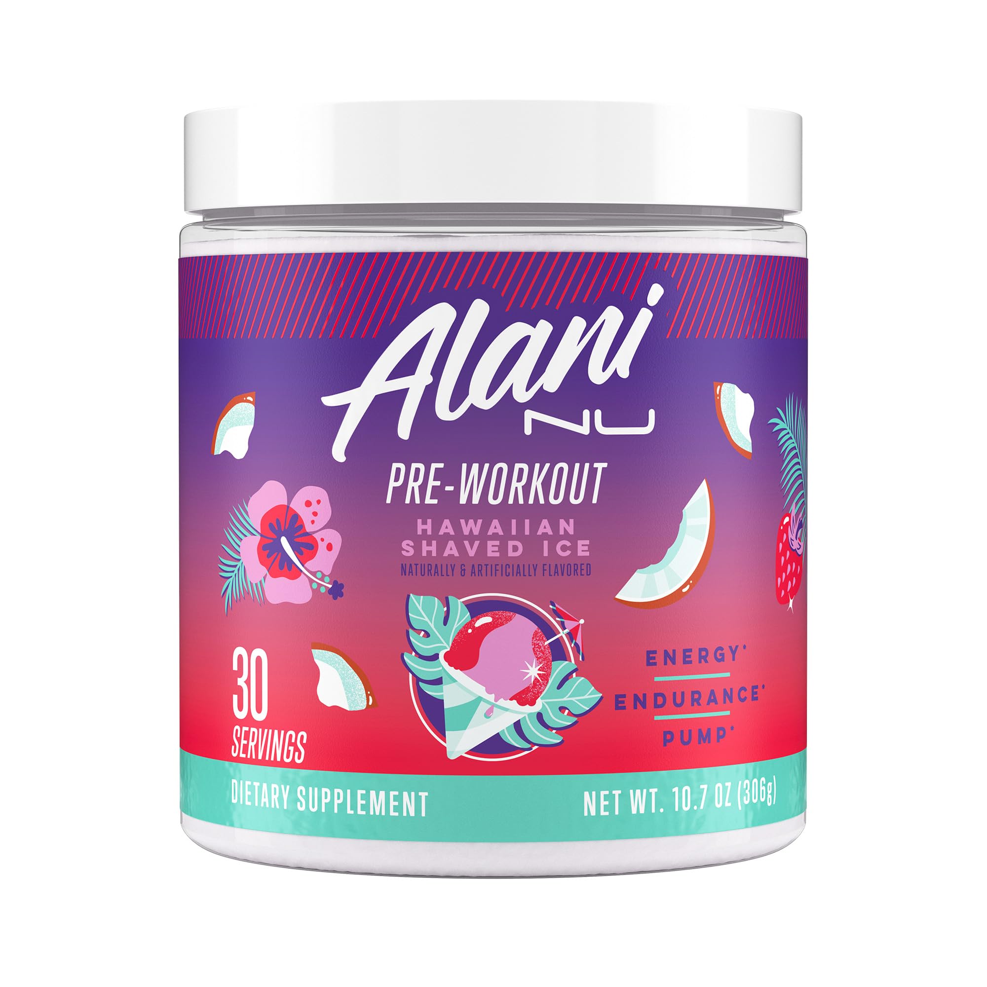 Alani Nu Pre-Workout Supplement Powder for Energy, Endurance, and Pump, Hawaiian Shaved Ice, 30 Servings (Packaging May Vary) 🍁 All In One Marketplace Canada