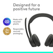 Logitech Zone 301 Wireless Bluetooth Headset with Noise-Canceling Microphone, Compatible with Windows, Mac, Chrome, Linux, iOS, iPadOS, Android – Graphite 🍁 All In One Marketplace Canada