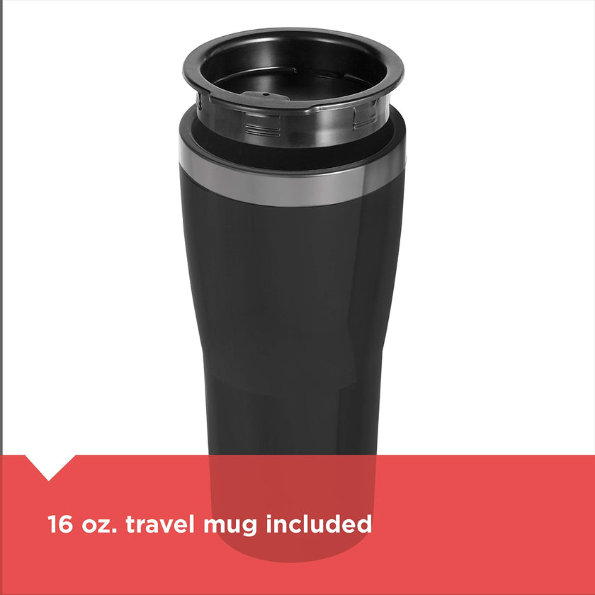 BLACK+DECKER Single Serve Coffee Maker, Includes One Dishwasher Safe Travel Mug (16oz), CM618C Black 🍁 All In One Marketplace Canada