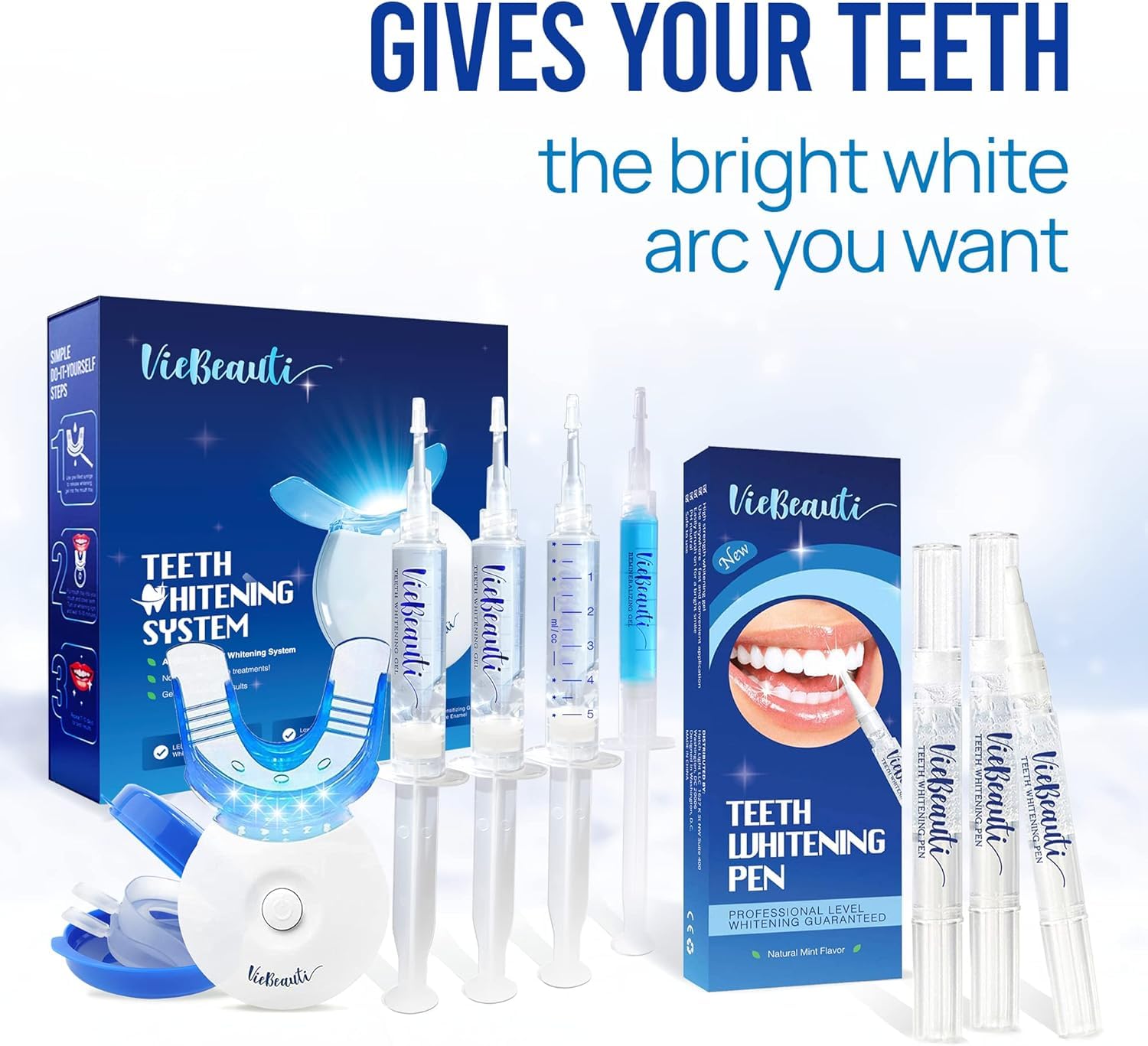 VieBeauti Teeth Whitening Pen Gel: 30+ Uses - Teeth whitening Gel with Professional Formulation and Ingredients, No Sensitivity, Travel-Friendly, Beautiful White Smile Mint 🍁 All In One Marketplace Canada