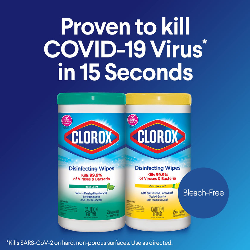 Clorox Disinfecting Wipes, Lemon Fresh, 75 Count, Multi-Pack of 6 Canisters 🍁 All In One Marketplace Canada