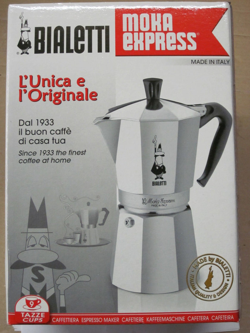 Bialetti - Moka Express: Iconic Stovetop Espresso Maker, Makes Real Italian Coffee, Moka Pot 9 Cups (14 Oz - 420 Ml), Aluminium, Silver 🍁 All In One Marketplace Canada