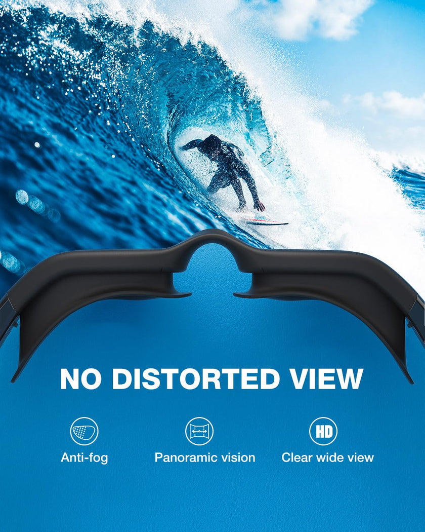 ZIONOR Swimming Goggles G1 Polarized Swim Goggles UV Protection Watertight Anti-Fog Adjustable Strap Comfort fit for Unisex Adult Men and Women-Black Frame Smoke Lens 🍁 All In One Marketplace Canada