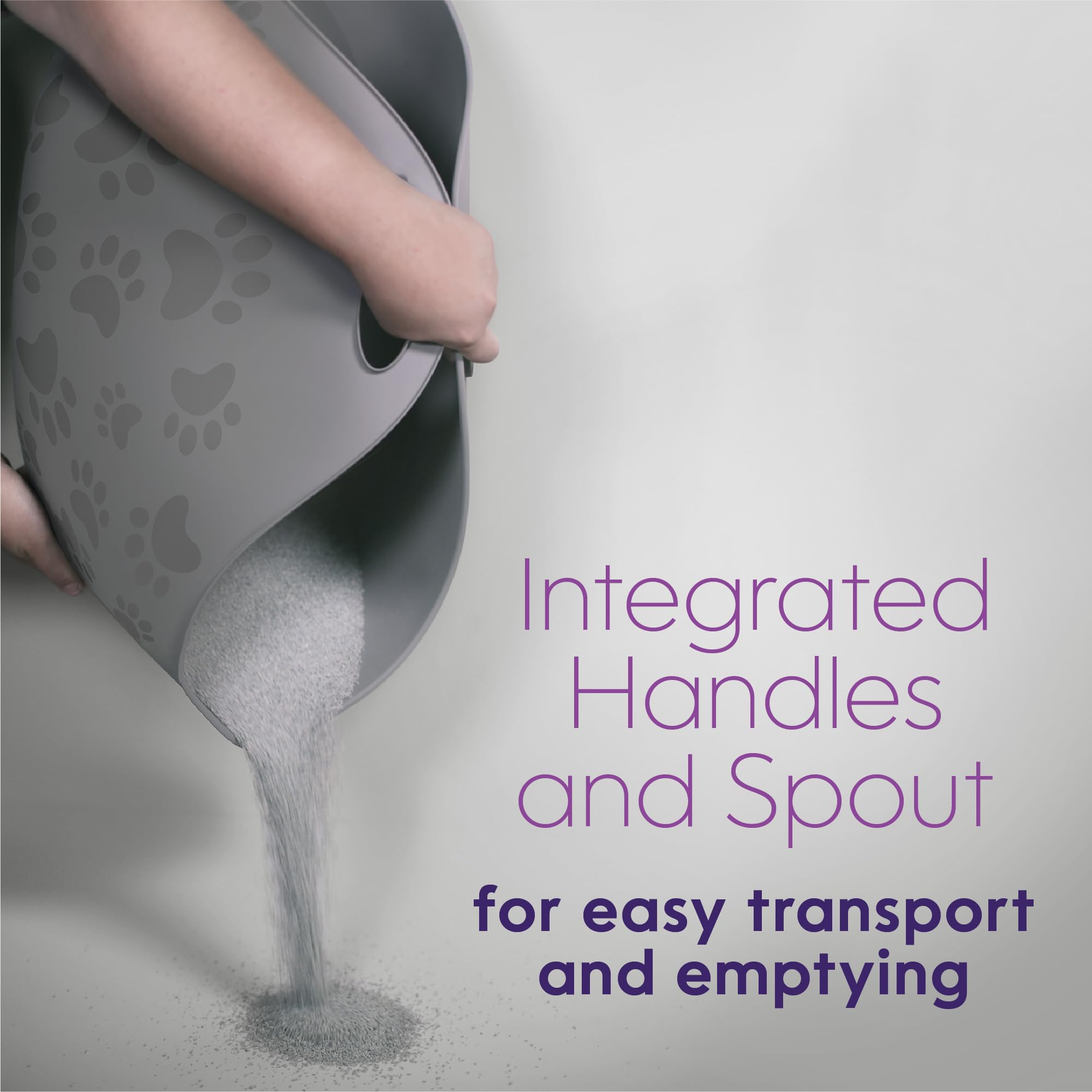 Litter Genie Cat Litter Box in Flexible Plastic with Handles, High Walls 🍁 All In One Marketplace Canada