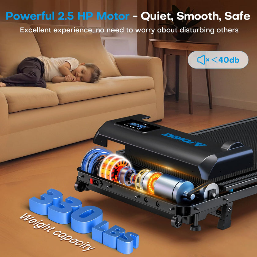 Walking Pad with 9% Incline, FOUSAE 3 in 1 6.2 MPH Treadmill for Home with Double Frame 330 LB Weight Capacity, 2.5 HP Under Desk Walking Pad Treadmill with 12 HIIT Programs, Magnetic Remote Control 🍁 All In One Marketplace Canada