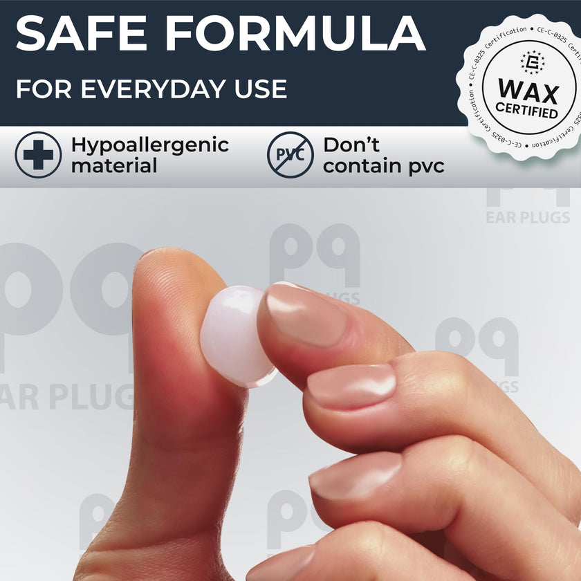 PQ Wax Ear Plugs for Sleep - 15 Silicone Wax Earplugs for Sleeping and Swimming, Gel Ear Plugs for Noise Cancelling & Ear Protection, Sleeping Earplugs with Sound Blocking Level of 32 Db (15 Pillows) 🍁 All In One Marketplace Canada