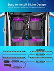 Govee Interior Lights for Car, App Control Smart Car Lights with DIY Mode and Music Mode, Waterproof LED Interior Lights with 2 Lines Design, RGB Under Dash Car LED Lights with Car Charger, DC 12V 🍁 All In One Marketplace Canada