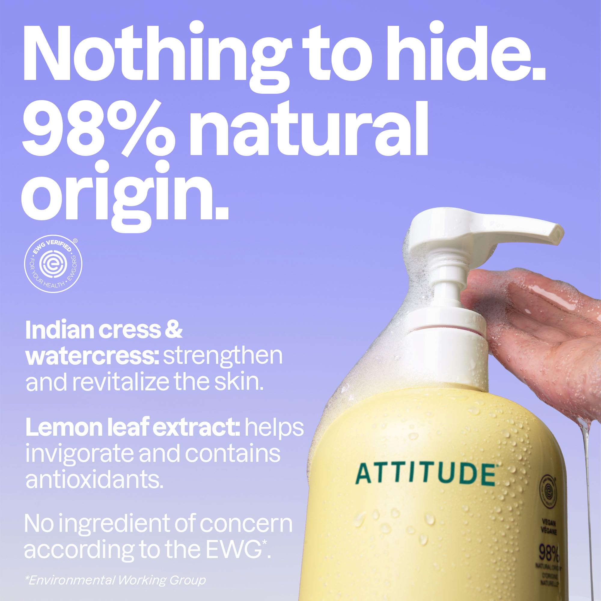 ATTITUDE Body Wash, Made in Canada, EWG Verified Shower Gel, Dermatologically Tested, Plant and Mineral-Based, Vegan Personal Care Products, Earl Grey & Fresh Cucumber Scent, 946 mL 🍁 All In One Marketplace Canada