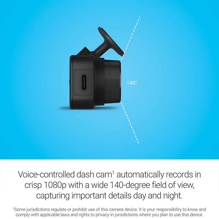 Garmin Dash Cam™ Mini 3, Ultracompact 1080p HD Dash Cam with a 140-degree Field of View, Built in Clarity™ Polarizer, Voice Controlled, Automatic Recording 🍁 All In One Marketplace Canada