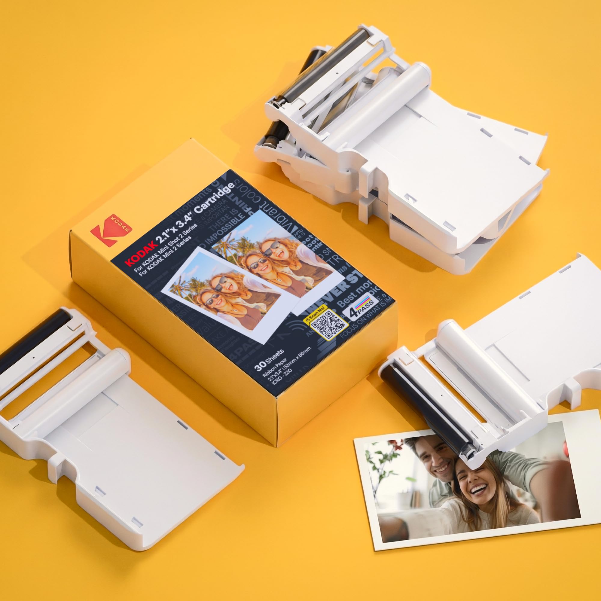 Kodak 4PASS Film Cartridge 5.4 x 8.6 cm (60 Sheets) for Kodak Mini 2 Retro and Mini Shot 2 Retro 🍁 All In One Marketplace Canada