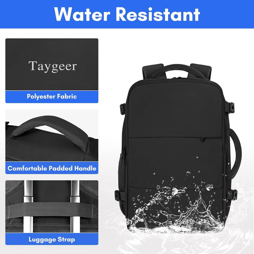 Travel Laptop Backpack, Airplane Approved Travel Backpack Suitcase For Men Women, Lightweight College 35l Luggage Bag 15.6 inch Laptop Backpack Gifts For Casual Business, Black 🍁 All In One Marketplace Canada