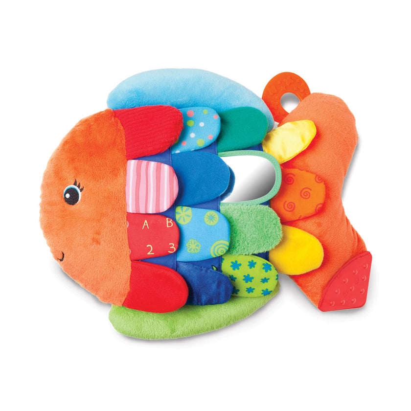 Melissa & Doug K’s Kids, Flip Fish Stuffed Animal, Soft Baby Book, Multi-Textured Squeaking & Crinkling Infant Sensory Toys for Babies with Baby Mirror, Tummy Time Toys for Infants Ages 0–9 Months 🍁 All In One Marketplace Canada