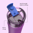 Bubba 24 oz Dualsip Water Bottle with Straw & 2-Way Lid | Leakproof Metal Tumbler | Insulated Stainless Steel | Reusable | Lightweight | Dishwasher Safe | Lead & BPA-Free | Moodbooster 🍁 All In One Marketplace Canada