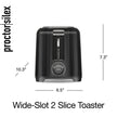 Proctor Silex 2-Slice Extra-Wide Slot Toaster with Cool Wall, Shade Selector, Toast Boost, Auto Shut-Off and Cancel Button, Black, 22215G 🍁 All In One Marketplace Canada