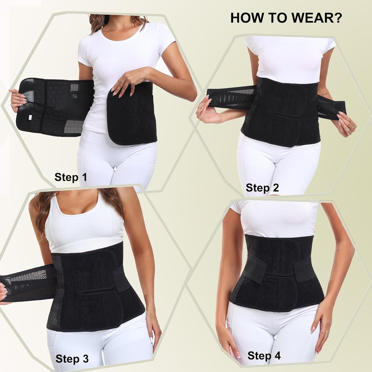 Postpartum Belly Wrap Waist Cincher – C Section Recovery Belt, Post Partum Women Belly Belt, Abdominal Binder After Pregnancy Postpartum Belly Band After Birth Brace (Black, S/M) 🍁 All In One Marketplace Canada