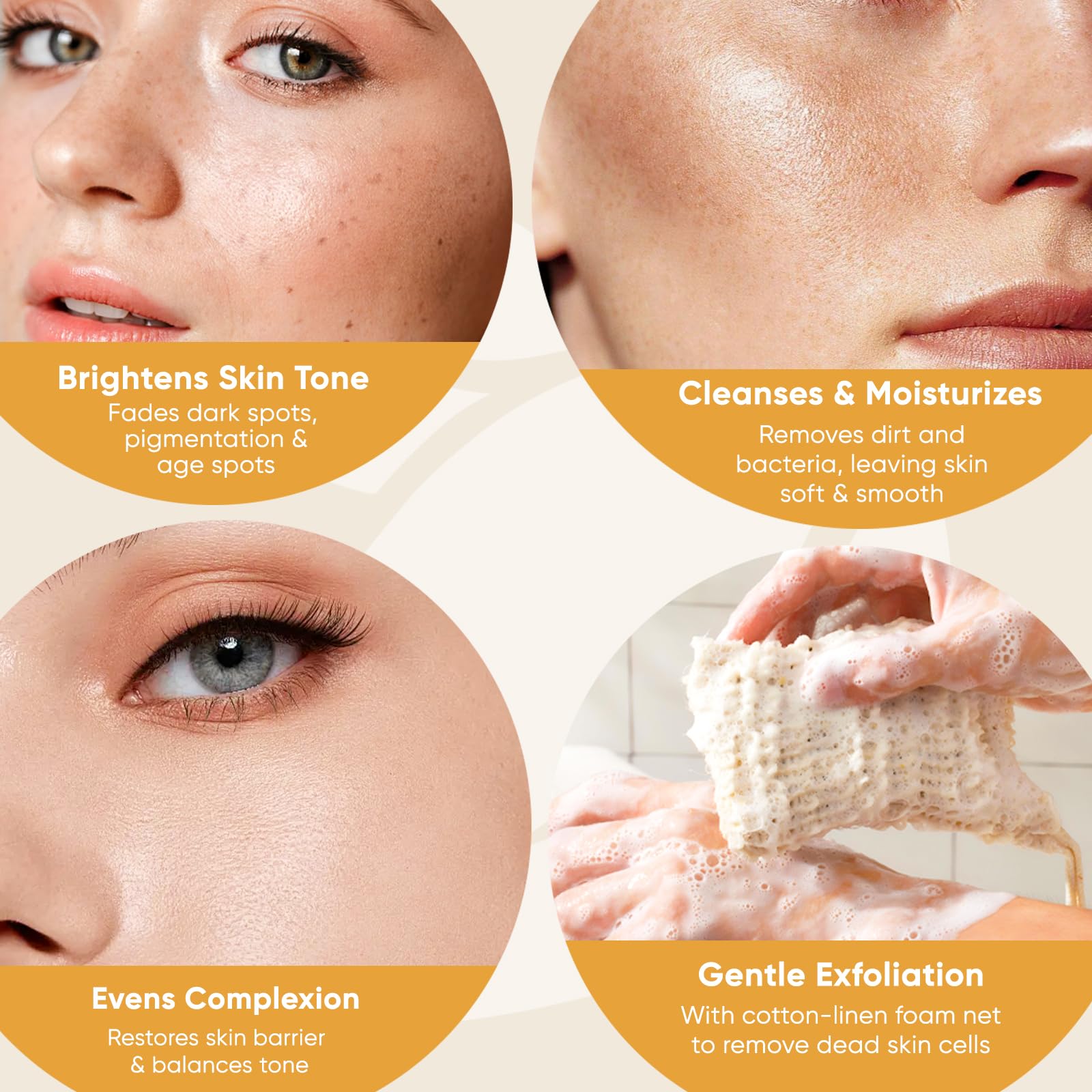 CADDISE Kojic Acid & Turmeric Soap Bars – Dark Spot Remover & Skin Care, Handmade Face & Body Wash Bars with Niacinamide, Shea Butter, Tea Oil, Vitamin C (2 Pack, 8.5 Oz) 🍁 All In One Marketplace Canada
