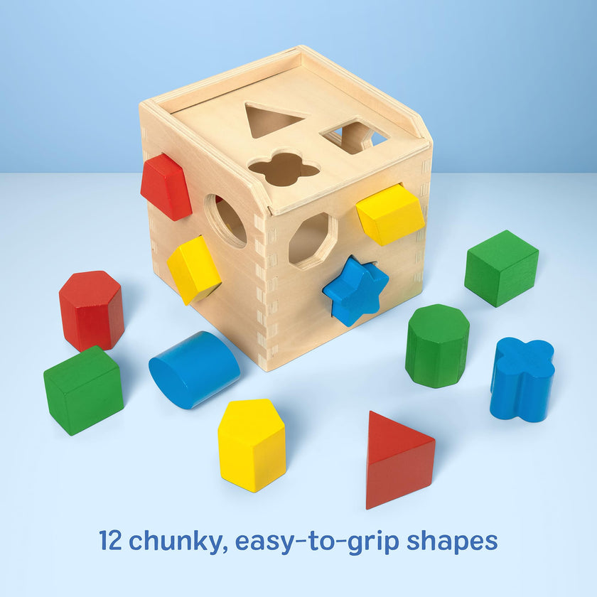 Melissa & Doug Shape Sorting Cube Wooden Classic Educational Toy 🍁 All In One Marketplace Canada