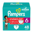 Pampers Diapers - Cruisers 360° - Size 6, up to 100% Leakproof Fit, Designed for Active Babies, Pull On Diaper, EZ Off Tabs Designed for Easy Changes, 1 Pack (Count of 48) 🍁 All In One Marketplace Canada
