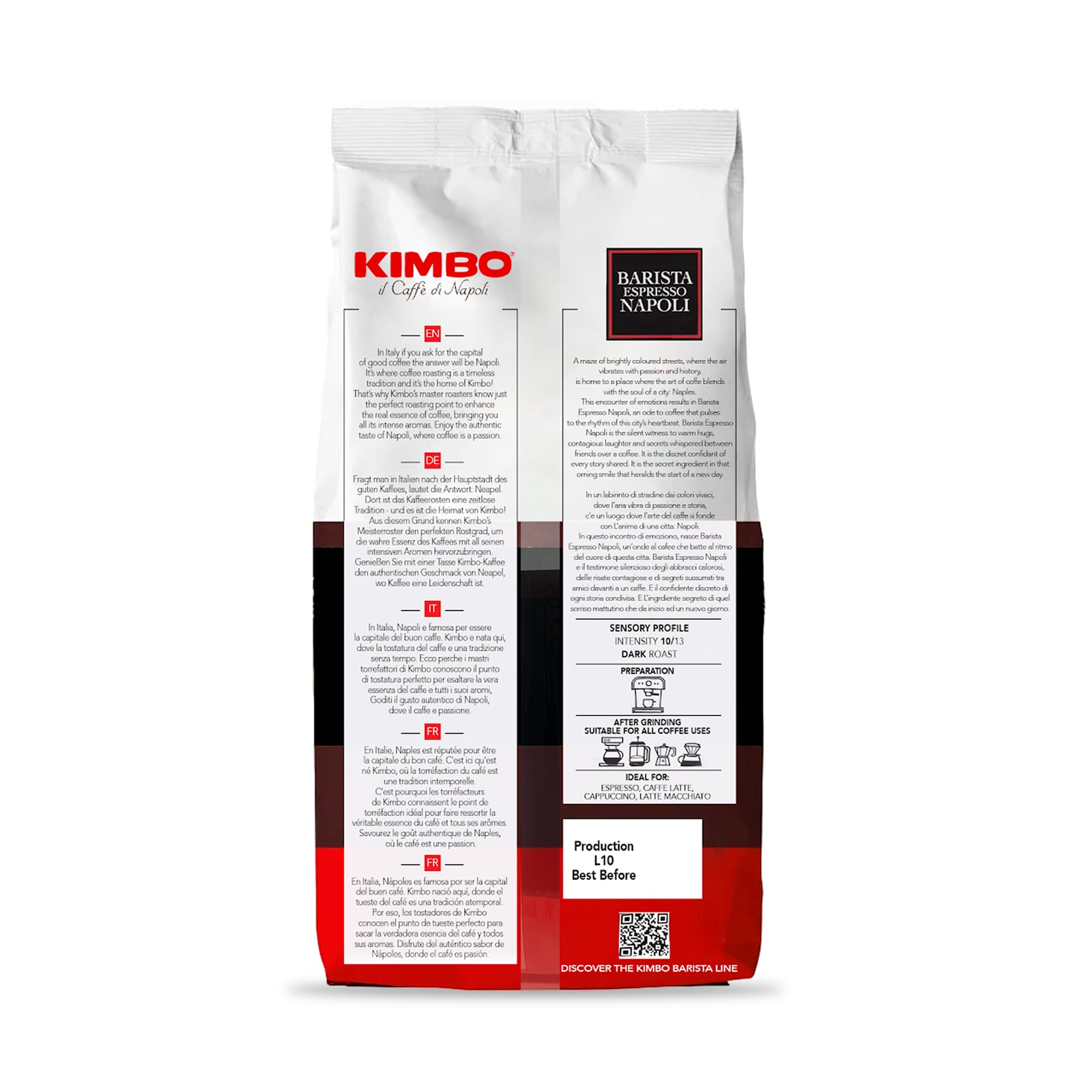 Kimbo Espresso Napoli Whole Bean Coffee | Dark Roast 10/13 | 1 Kg 🍁 All In One Marketplace Canada