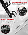Tevlaphee Steering Wheel Lock Anti-Theft Car Device Heavy Duty Security Car Lock Antitheft Locking Devices Great Deterrent Adjustable Car Wheel Lock Anti Theft for Vehicle Truck with 3 Keys(Black) 🍁 All In One Marketplace Canada