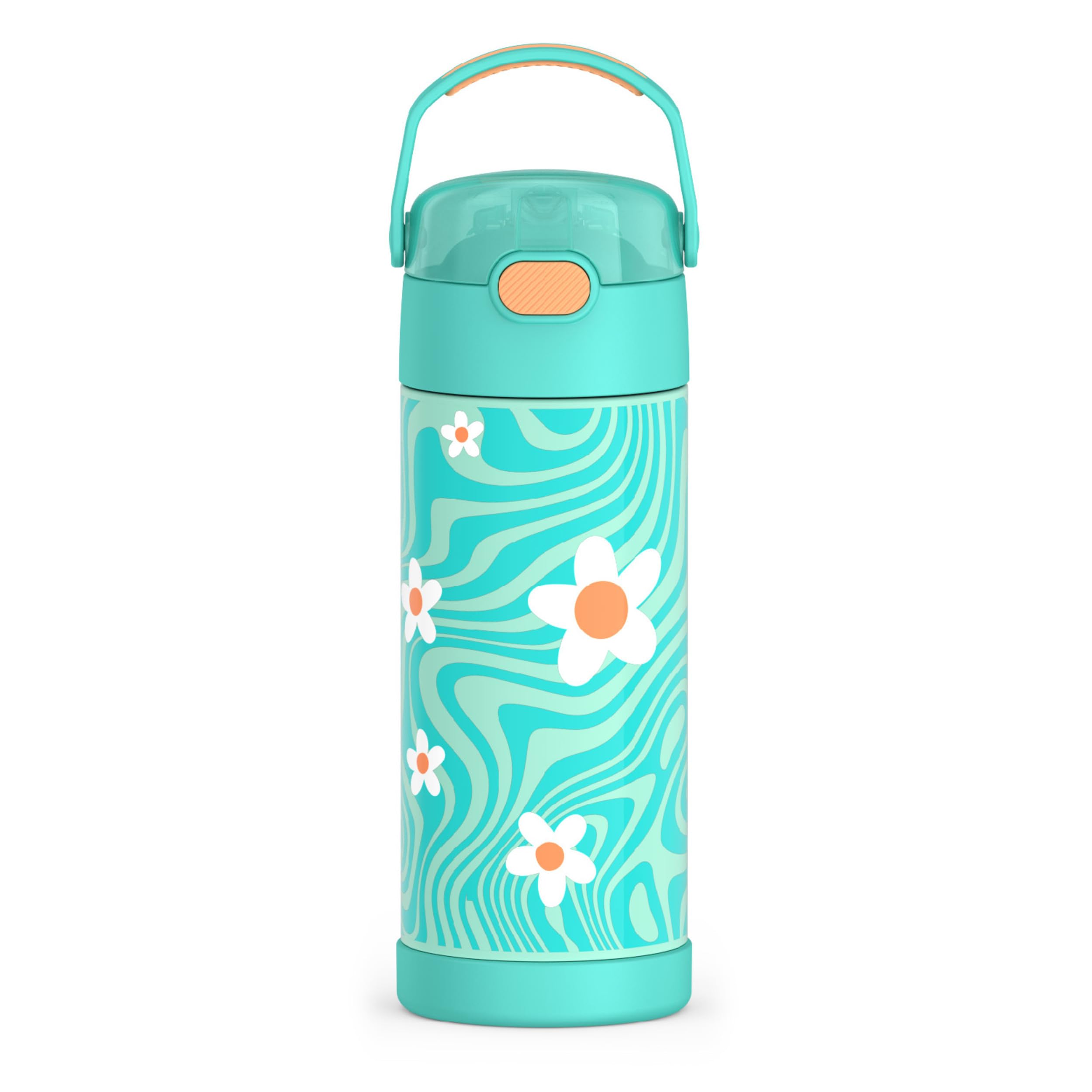 THERMOS FUNTAINER 14 Ounce Stainless Steel Vacuum Insulated Bottle, Wavy Daisies 🍁 All In One Marketplace Canada