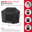 UNICOOK BBQ Cover 60 Inch, Heavy Duty Waterproof Housse BBQ, Special Fade and UV Resistant Outdoor Barbecue Grill Cover, Barbecue Accessories Compatible for Weber Char-Broil Nexgrill and More 🍁 All In One Marketplace Canada