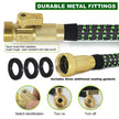 Expandable Garden Hose 100ft Flexible Water Hose, 10 Function Sprayer Nozzle, 3/4 Inch Solid Metal Fittings Lawn Yard Garden Outdoor Hose(Black and Green) 🍁 All In One Marketplace Canada