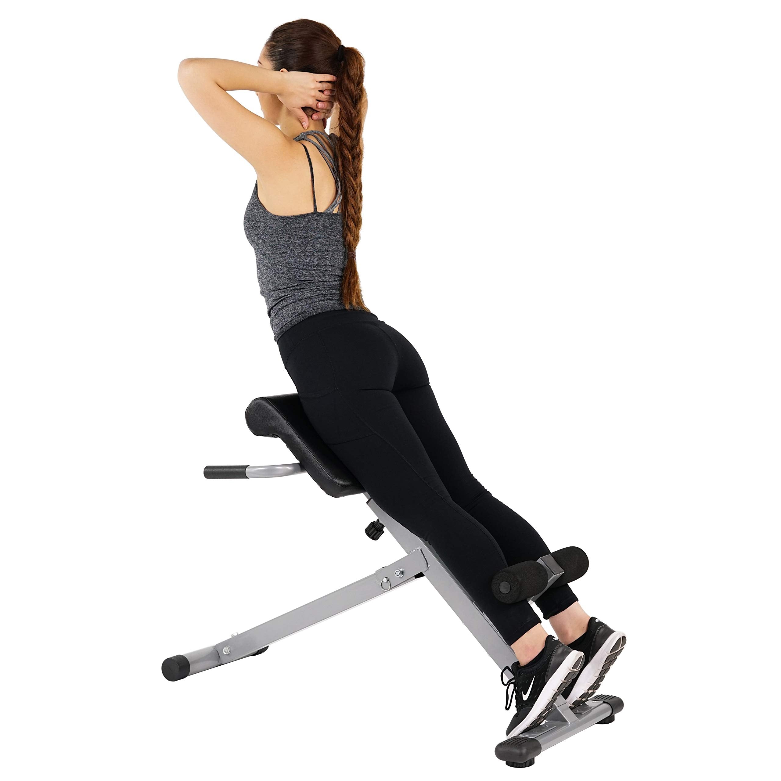 Sunny Health & Fitness Foldable Roman Chair, 45-Degree Hyperextension Bench 🍁 All In One Marketplace Canada