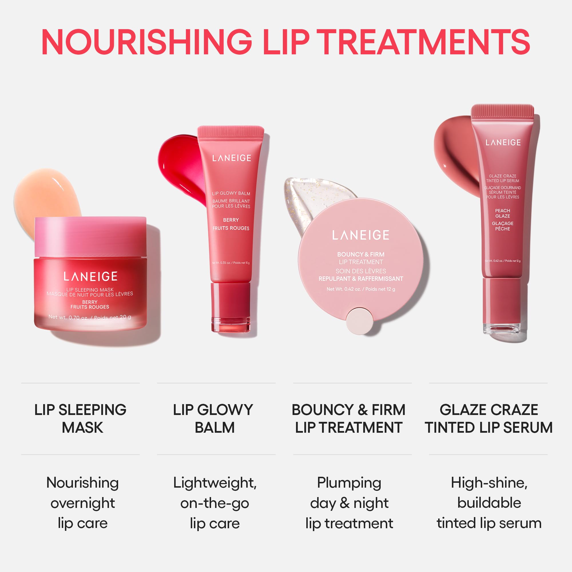 LANEIGE Glaze Craze Tinted Lip Serum, Sugar Glaze: Hydrating Lip Serum for Glossy, Nourished Lips with Plumping Polypeptides 🍁 All In One Marketplace Canada