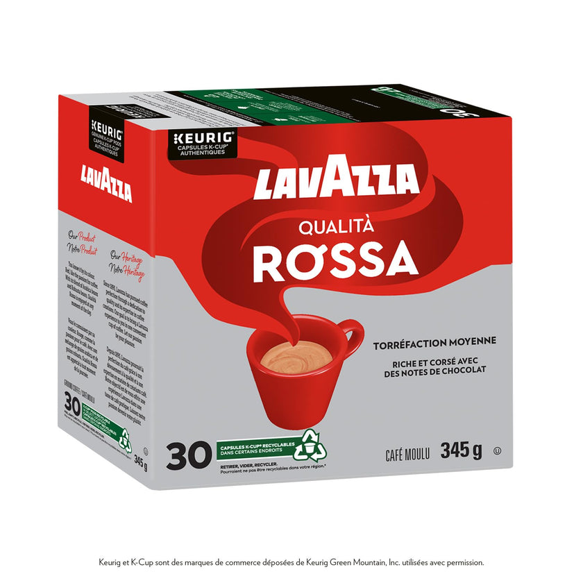 Lavazza Qualità Rossa Medium Roast K-Cup Coffee Pods, 30 Count For Keurig Coffee Makers 🍁 All In One Marketplace Canada